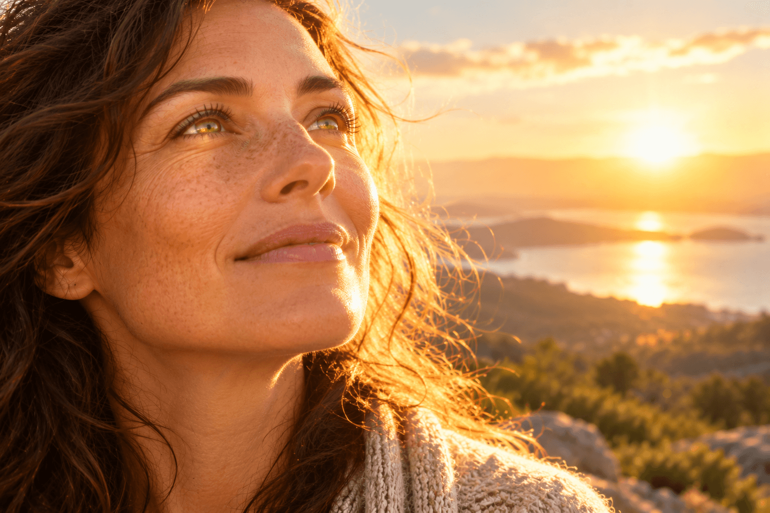 Mujer contemplando el mar, símbolo de escucha interior y conexión con las emociones